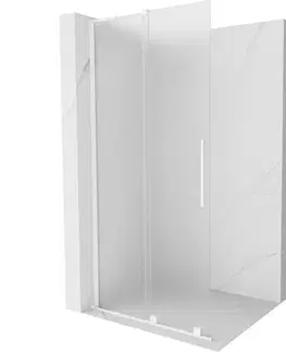 Sprchové dvere MEXEN/S - Velar L Sprchová zástena posuvná Walk-in 90 x 200, dekor 8 mm, biela 871-090-003-33-20