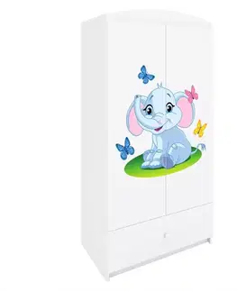 Skrine do izieb Skriňa Babydreams Biely – Slon