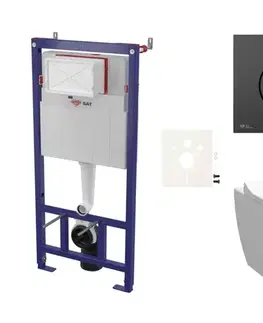 Záchody Cenově zvýhodněný závěsný WC set SAT do lehkých stěn / předstěnová montáž + WC VitrA Sento SIKOSSSEN68K SIKOSSSEN68K
