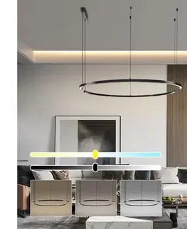 Svietidlá  NEO 07329L - LED stmievateľný závesný luster na lankách FINO 72W/230V 120 cm čierna Tuya+DO 07329L