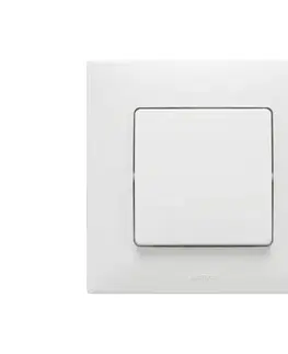 Predlžovacie káble Legrand - Jednopólový vypínač č. 1/0 s rámikom NILOE biely LR0028+LR0025