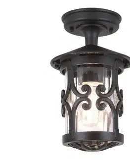 Záhradné lampy Elstead - Vonkajšie stropné svietidlo HEREFORD 1xE27/100W/230V IP23 čierna BL13A-BLACK