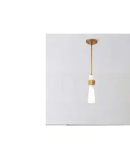 Svietidlá Elstead KRISTY-MP-DG-OPAL - Luster na tyči KRISTY 1xE27/40W/230V pr.15,2cm medený KRISTY-MP-DG-OPAL