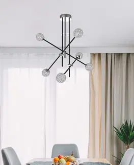 Stropná svetla Stropná lampa Apeti Paksos 6xG9 LED čierna