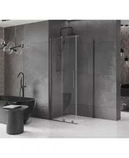 Sprchovacie kúty MEXEN/S - Velár sprchovací kút 110 x 110, transparent, grafit kartáčovaná 871-110-110-01-66