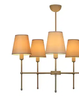 Svietidlá  Luster na tyči MADELA 5xE14/40W/230V biela/béžová 0242