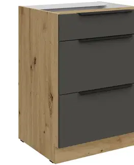 Kuchynské skrinky stojace Kuchynská skrinka Aria-Gr/Ar Anti Fingerprint 60d 3s Bb