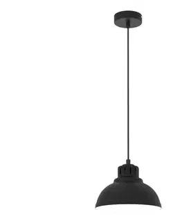 Svietidlá  Luster na lanku SVEN 1xE27/15W/230V čierna 9081