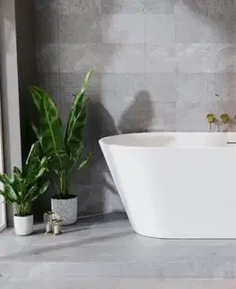 Vane BESCO - Voľne stojaca vaňa DEEVA biela - Farba - Biela, Farba sifónu - Chróm, Rozmer vane - 180 × 80 cm VANDEEVA180C