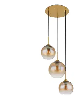 Svietidlá Globo 15788-3H - Závesný luster na lanku JAMESSA 3xE27/60W/230V mosadz 15788-3H