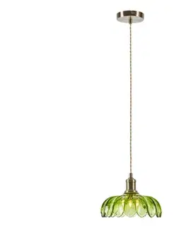 Svietidlá Markslöjd 109177 - Závesný luster na kábli KURAGE 1xE27/40W/230V mosadz/dymovo zelená 109177