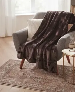 Ozdobné prikrývky Deka Laguna JDML003 70x140 cm čokoládová