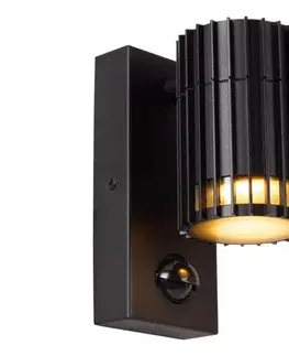 Svietidlá Lucide 11839/01/30 - Vonkajšie nástenné svietidlo so senzorom TIMBALA 1xGU10/7W/230V IP44 11839/01/30