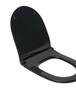 WC dosky WC doska VitrA Sento duroplast čierna mat 120-483-009 120-483-009