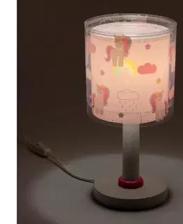 Lampy Dalber 41591N - LED detská lampička UNICORNS 1xG4/4W/230V ružová 41591N