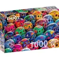 1000 dielikov Enjoy Puzzle Farebné lebky