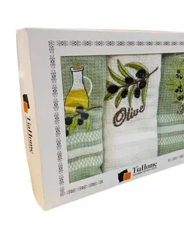 Utierky Utierky na riad vaflové Olive 40x60cm 3ks TiaHome