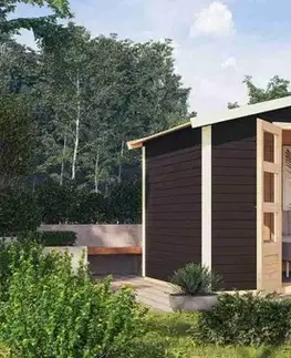 Zahradné domčeky Drevený záhradný domček AMBERG 5 Lanitplast