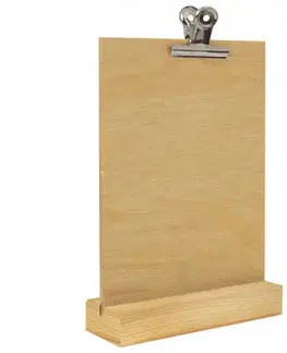 Stolové doplnky HENDI Stojan na menu so štipcom - A4 natural