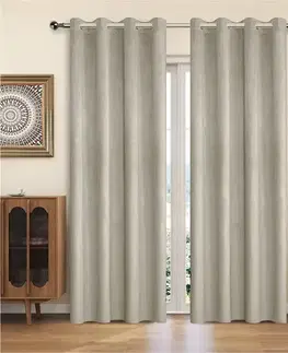 Metrážne závesy Závesový materiál YC11933/200G/113 svetlobéžová 150 cm Tovar na mieru