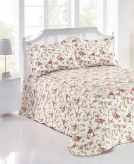 Prehozy Prehoz bavlnený Vintage rose TiaHome - 140x220cm + 1ks 50x70cm