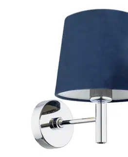 Svietidlá Argon 3908 - Nástenná lampa BOLZANO 1xE27/15W/230V modrá/lesklý chróm 3908