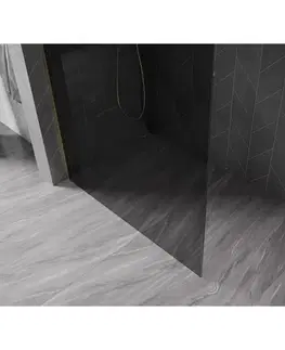 Sprchové dvere MEXEN/S - Kyoto-X Sprchová zástena WALK-IN 110 x 200, grafit 10 mm, zlato kefovaná 800-110-101-55-40-X