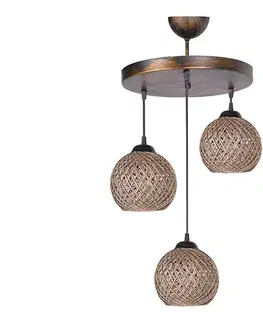 Svietidlá  Luster na lanku CRAYON 3xE27/60W/230V béžová 390FLH1604