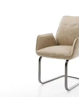 Jedálenské stoličky DELIFE Jedálenská stolička Zoa-Flex mikrovlákno béžová vintage jedálenská stolička plochá grafitová vrecková pružina