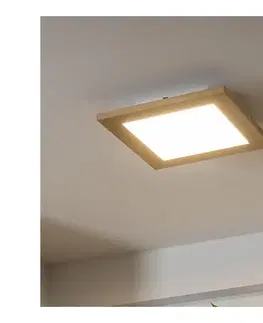 Svietidlá BRILAGI - LED Stmievateľné svietidlo SLIMFRAME WOOD LED/25W/230V 34x34 cm + DO BG1536+EG99421