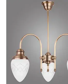 Svietidlá Kemar RI/3/M - Luster na tyči RINAMA 3xE27/60W/230V mosadz RI/3/M