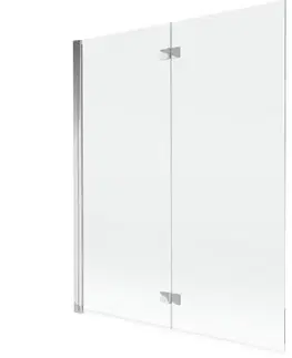 Sprchové dvere MEXEN - MIST vaňová zástena 140x150 cm 6mm 2-s, chróm, číra, ľavá 8A9-140-002-01-00-L