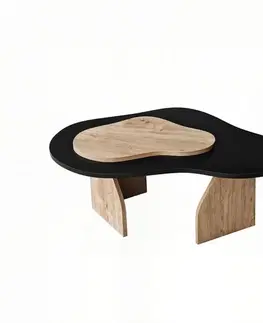 Konferenčné stolíky Konferenčný stolík Melted - Black, Sapphire Oak
