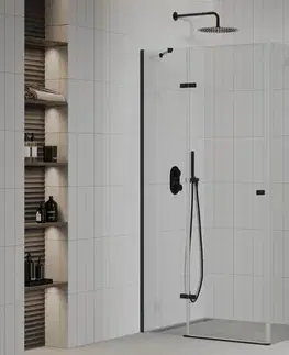Sprchovacie kúty MEXEN/S - ROMA sprchovací kút 70x110, transparent, čierna 854-070-110-70-00