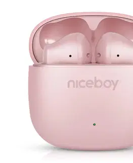 Predlžovacie káble Niceboy Beans 4 POP - Bezdrôtové slúchadlá 200 mAh + 2×30 mAh IPX4 ružové beans-4-pop-pink