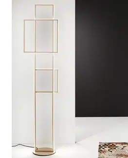 Lampy Ondaluce - LED Stmievateľná stojacia lampa DOWEL LED/77W/230V 166 cm zlatá PT.DOWEL/ORO