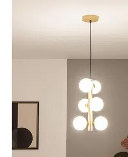 Svietidlá BRILAGI - LED Luster na lanku MILLA 6xG9/3W/230V zlatá/biela 6010-6GW