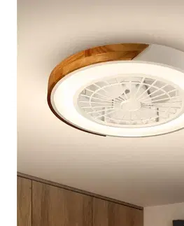 Ventilátory BRILAGI-LED Stmievateľné svietidlo s látorom LED/30W/230V 3000-6500K biela/dub + DO WF-OSD-039-WHT