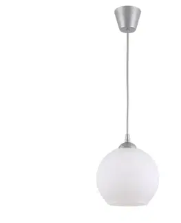 Svietidlá BRILAGI - LED luster na lanku RETRO GLASS 1xE27/60W/230V Ø 15 cm strieborná/biela NSTK7432+TK8612A