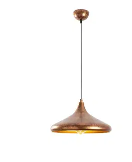 Svietidlá Závesný luster Barek - 11545, medená