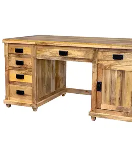 Písacie a pracovné stoly Písací stôl Devi 160x80x76 indický masív mango