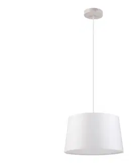 Svietidlá  Luster na lanku AIDA 1xE27/60W/230V priemer 35 cm dub/biela LM-1.98/BIAŁY/350