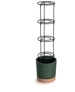 Kvetináče a truhlíky Depo400-2411U plastový kvetináč na pestovanie paradajok 39 cm borovicovo zelená