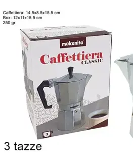 Mokka kanvice a french pressa MAKRO - Kávovar 250ml pre 3 osoby