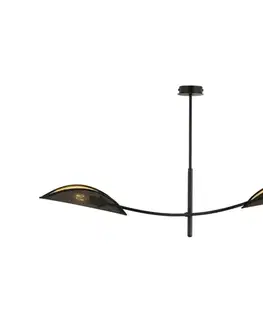 Svietidlá EMIBIG Luster na tyči LOTUS 2xE14/10W/230V čierna/zlatá 1106/2