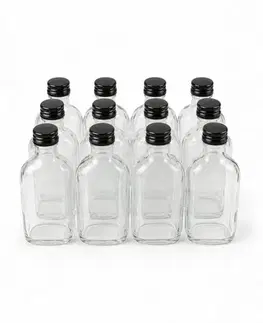 Shakery Kinekus Fľaša na alkohol sklo 200 ml, uzáver na závit