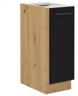 Kuchynské skrinky stojace Skrinka do kuchyne Modena  30d cargo bb čierny/dub artisan
