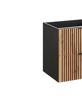 Kúpeľňový nábytok COMAD - Skrinka pod umývadlo 80cm, 2 šuplíky XILO BLACK WOTAN 5907611656419