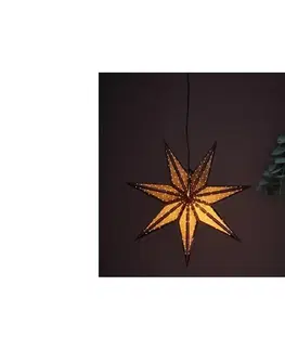 Vianočné dekorácie Markslöjd 705793 - Vianočná dekorácia GLITTER 1xE14/25W/230V pr. 45 cm bronzová 705793.00