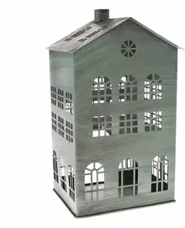 Vianočné dekorácie Kovový svietnik Rustik House, 18 x 31 x 15 cm